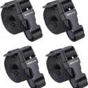 Buckle Straps with Clips, Adjustable Nylon Straps with Buckle, Black 4 Pack (4x0.75)