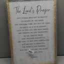 FZMHASLWW The Lords Prayer Wall Decor Art 24"16" Our Father Prayer Bible Verse Sign Large Wood Framed Wall Hanging (Wood)