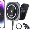 OHLPRO for MagSafe Car Mount Charger, 15W Fast Charging Car Magnetic Phone Holder for Dashboard and Air Vent, Compatible with iPhone 16/15/14/13/12 Series and Magsafe Case