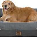 Chez Paw Washable Orthopedic Large Dog Bed - Removable Orthopedic Foam Dog Beds with Bolsters Waterproof Large Dog Bed and Non-Slip Bottom Extra Large Dog Bed Sofa  (X-Large, Grey)