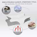 Cervical Neck Pillow, Premium Ergonomic Pillown,Memory Foam Pillow for Neck & Shoulder Side Sleeping (Gray)