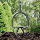 Jardineer Hand Tiller Cultivator, Twist Tiller Garden Claw Heavy Duty, Manual Soil Tiller for Flower Box and Raised Bed