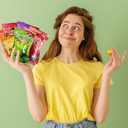 7 Friuts in 7 Packs Assorted Gummy Candies Individually Wrapped, Peelable Fruit-Shaped Gummies Candy made with Real Fruit Juice (30%), Chewy Peeling Candy Gummy Snacks Net 350g/12.35oz