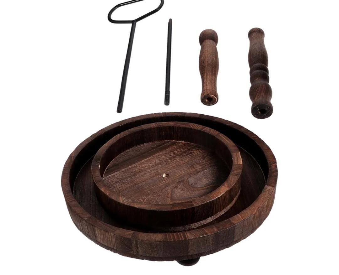 KICHOUSE Wooden Tiered Cake Stand Rustic Cupcake Display Holder Multi-purpose Natural Dessert Tray for Kitchen Dining Room Party and Wedding Decor Space-saving Design Construction