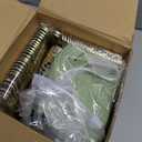 Tioncy 25 Pack Gold Plastic Silverware Set with Napkins, Linen Touch Napkins and Plastic Cutlery Set Gold Disposable Dinnerware with Forks Spoons Knives(Sage Green)