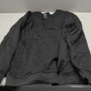 Tansozer Womens Sherpa Lined Crewneck Sweatshirt Warm Fleece Pullover Long Sleeve Winter Thermal Sweat Shirt (Medium, Black)