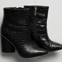 Womens Black Knee High Boots Retro Chunky Heel Pointed Toe Pull On Classic Knee High Boots for Women Girls Ladies Retro Tall Boot Winter Fall Fashion Boot Black Size 8.5