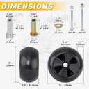 Lawn Mower Deck Wheels 4 Pack Deck Wheels with Full Accessories Kit Replace for John Deere AM116299 AM125172 AM133602 M111489 Replace for MTD 734-04039 753-04856 734-3058
