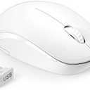 Seenda Wireless Mouse, 2.4G Noiseless Computer Mouse for PC, Tablet, Laptop - Pure White