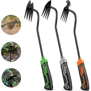 3Pcs Weed Puller Tool Garden Weed Pulling Tool,Portable Garden Weeder Tool,Gardening Weeding Tools for Garden Hand Tools for Vegetable Gardening Backyard Farm Planting & Uprooting Weeding Tool