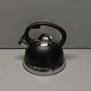 Mr. Coffee Flintshire 1.75-Quart Stainless Steel Whistling Tea Kettle with Nylon Handle  Matte Black Stove-Top Kettle for Boiling Water