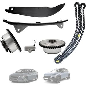 Timing Chain Kit with VVT Sprockets FIT 2014-2020 Hyundai Elantra Kona Kia Soul Forte Sportage 1.8L 2.0L 24350-2E011 24370-2E010