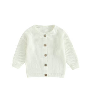 Infant Girls Fall Cardigan Sweater 3M 6M 9M 12M 18M Baby Girls Long Sleeve Button Closure Knitted Outerwear Clothes for Newborn Girls, 0-3M
