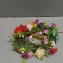 Fairy Flower Crown Headband, Artificial Colorful Rose Peony Floral Headpiece, Forest Woodland Boho Bridal Flower Headband for Women Girl Maternity Wedding Renaissance Festival Hair Accessory