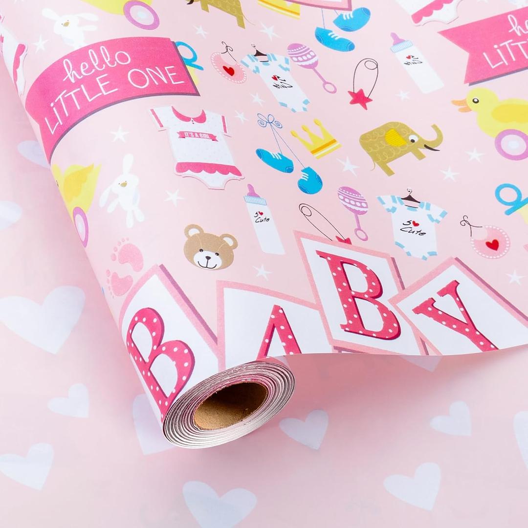 Merture Colorful Wrapping Paper Roll - 17 In X 16.5 Ft