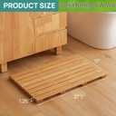 Bath Mat for Shower, Wooden Floor Mat for Bathroom,Non-Slip | Heavy Duty, Shower Mat for Indoor Outdoor, 25.5 17 1.5 inches