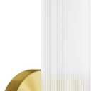 TETOTE Brushed Gold Wall Sconce Modern Bathroom Wall Light Fixtures Farmhouse Wall Lights with Frosted Glass Shade for Mirror Bedroom Living Room