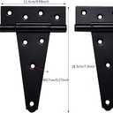 Heavy Duty Gate Hardware Kit,with Self Locking Gate Latch,2 PCS 6inch T-Hinges,1 PC 6.5inch Gate Handle