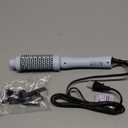 Farery Thermal Brush 1.5 Inch for Short to Medium Hair, Heated Round Curling Iron with 5 Heat Settings Up to 420F, Hot Styling Tool for Curls Bangs Volume Flips, Dual Voltage Travel (Blue)