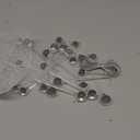 Wettarn 30 Pcs Acrylic Crystal Christmas Balls Ornaments, Clear Crystal Glass Christmas Diamond Ornaments Raindrops with Silver Thread for Hanging Decorations (Water Drop)