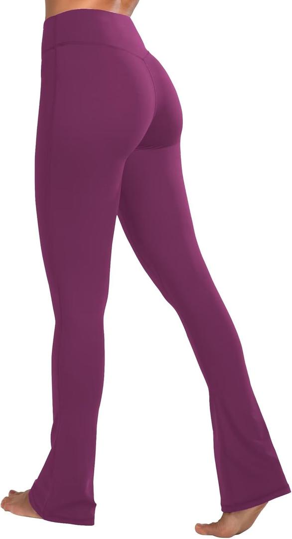 Sunzel High Waist Mini Flared Leggings for Women, Tummy Control Casual Flare Yoga Pants for Yoga Workout Gym (Small)