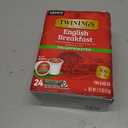 Twinings Decaffeinated English Breakfast Black Tea K-Cup Pods for Keurig, 24 Count (Pack of 1), Smooth, Flavourful, Robust, Enjoy Hot or Iced (EXP 10/28/28)