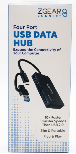 ZGEAR 4 PORT USB DATA HUB