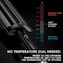 GHD Wave Triple Barrel Hair Waver, Black, Professional Ceramic Styling Tool for Beach Waves, 1.3 Inch Barrels, 365°F Temperature Control