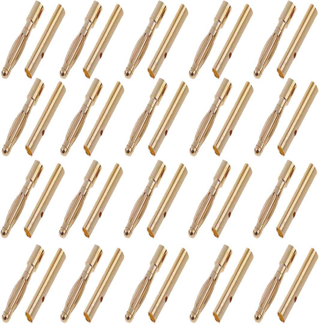 20 Pairs2.0-6.0mm Banana Plug Bullet Connector Adapter (20Pairs 2mm)