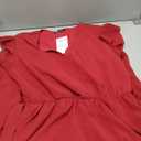 PRETTYGARDEN Women's Summer Floral Boho Maxi Dress Short Sleeve Wrap V Neck Ruffle Long Flowy Beach Wedding Guest Dresses (Large, Solid Wine Red)