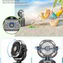 Misting fan with 7L bucket 90Oscillating ,4 Spray Mister 25000mAh Rechargeable Camping fan with Remote Control Stepless Speed and Timer for Patios/CampingWaterproof Design Outdoor Fans (Black)