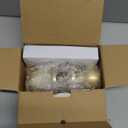 Brushed Gold Flat Ball Door Knob Without Key and Lock, Non-Locking Passage Round Design Doorknob for Hallway/Closet, Satin Brass Finish (1 Pack)