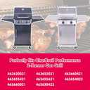 Grill Grates Kit for Char-Broil Performance 2 Burner 463630021 463655621 463655021 463655421 Replacement Parts for Charbroil 2 Burner Grill Cast Iron Cooking Grids Heat Plates Burner Tubes Igniter
