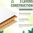 10"x8"x3" Shipping Boxes Set of 5, White Corrugated Cardboard Box Literature Mailer