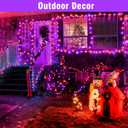 Nisocy 200 LED String Lights Outdoor Waterproof  Purple Orange Fairy Lights with Plug, Connectable Christmas Tree Lights for Patio, Garden, Bedroom, Wedding, Party, Decor (66FT)