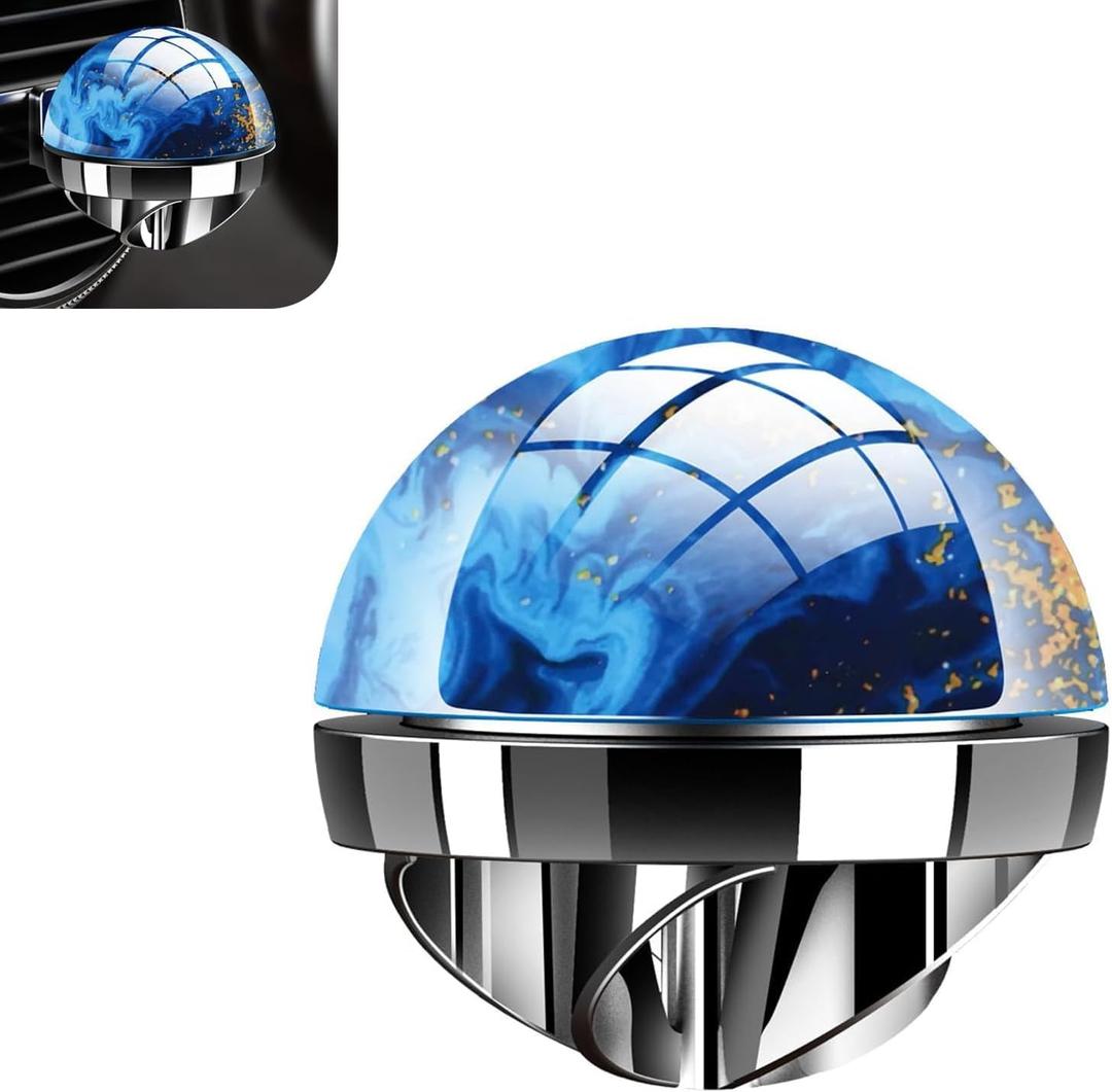Car Air Vent Clip, Wind Powered Air Vent Decor, Car Interior Planet Shaped Air Conditioning Outlet Clip, Universal for Most Cars (Blue)