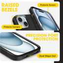 OtterBox iPhone 15 Plus, 14 Plus - Commuter MagSafe Case - Slim & Tough - Pocket-Friendly - Dual Layer Drop Protection - Port Covers Non-Retail Packaging - Black