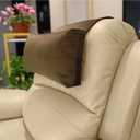 Velvet Recliner Head Pillow with Non-Slip Base - Adjustable Neck Support for Pain Relief in Home, Office and Travel (Brown)