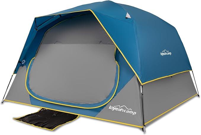 Tents 4 Person Camping Tent, Easy Setup Waterproof Family Tents for Camping, Portable Dome Tent for Outdoor Camping with Rainfly, Carry Bag