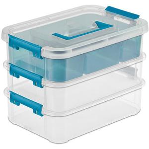 Sterilite 14138606 Layer Stack & Carry Box, 10-5/8-Inch