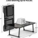 Lap Desk for Adults - Portable Foldable Bed Desk Tray Table Laptop Stand with Storage Drawer/Cup Holder,for Working Reading Writing Eating,Watching Movies for Bed Sofa Couch Floor