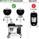 Weber Gourmet BBQ System Hinged Cooking Grate Add Charcoal Without Removing Grate, Includes 12" Insert, Fits 22.5" Weber Charcoal Grills, Kettle