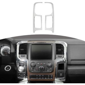RT-TCZ for RAM Center Console Dashboard Air Vents Trim Cover for RAM 1500 2012-2017 Chrome Interior Accessories 2pcs