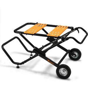 WORKESS Portable Table Saw Stand, 330 Lbs Load Capacity Rolling Foldable Table Saw Table with 8 Inch Wheels, Heavy Duty Construction for Easy Storage, Universal for Most Brands of Table Saws