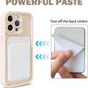 Lovmooful Compatible for iPhone 13 Pro Max Case Cute Color Card Holder Design for Girls Women Soft TPU More Shockproof Protective Girly for iPhone 13 Pro Max Case-White