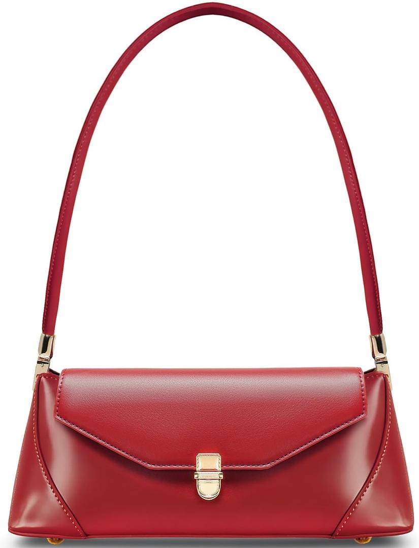 Shoulder Bags for Women - Retro Classic Vintage Leather Handbag Small Purse with Zipper