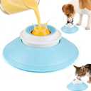 2026 New Dog Lick Sphere, Non-Slip Dogs Liquid Lickbowl, Anxieties Relief Slow Feeder Dog Lick Ball Treat Dispenser, Non-Slip Licking Bowl Enrichment Toys to Keep Them for All Dogs and Cat (Yellow)