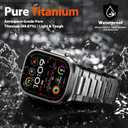 Titanium Watch Band for Men Compatible with Apple Watch Ultra 3/2/1 49mm,iWatch Series 11/10 46mm,9/8/7 45mm,6/5/4/SE3/2/1 44mm,3/2/1 42mm,Adjustable & Scratch Resistant Titanium Apple Watch Band