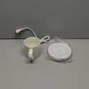 BESTINNKITS Smart Coffee Set Auto On/Off Gravity-Induction Mug Office Desk Use, Candle Wax Cup Warmer Heating Plate (Up to 131F/55C), 14oz (White Set)