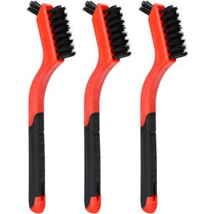 3pcs Nylon Brushes for Cleaning, Small Cleaning Brushes for Tight Spaces, Car Detailing Brush Set for Cleaning Dust in Holes